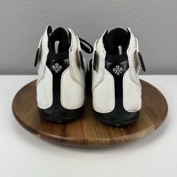 2007 NIKE Uptempo Zoom Basketball Shoes Size 10 High Tops White/Black 316968-101 main image 4